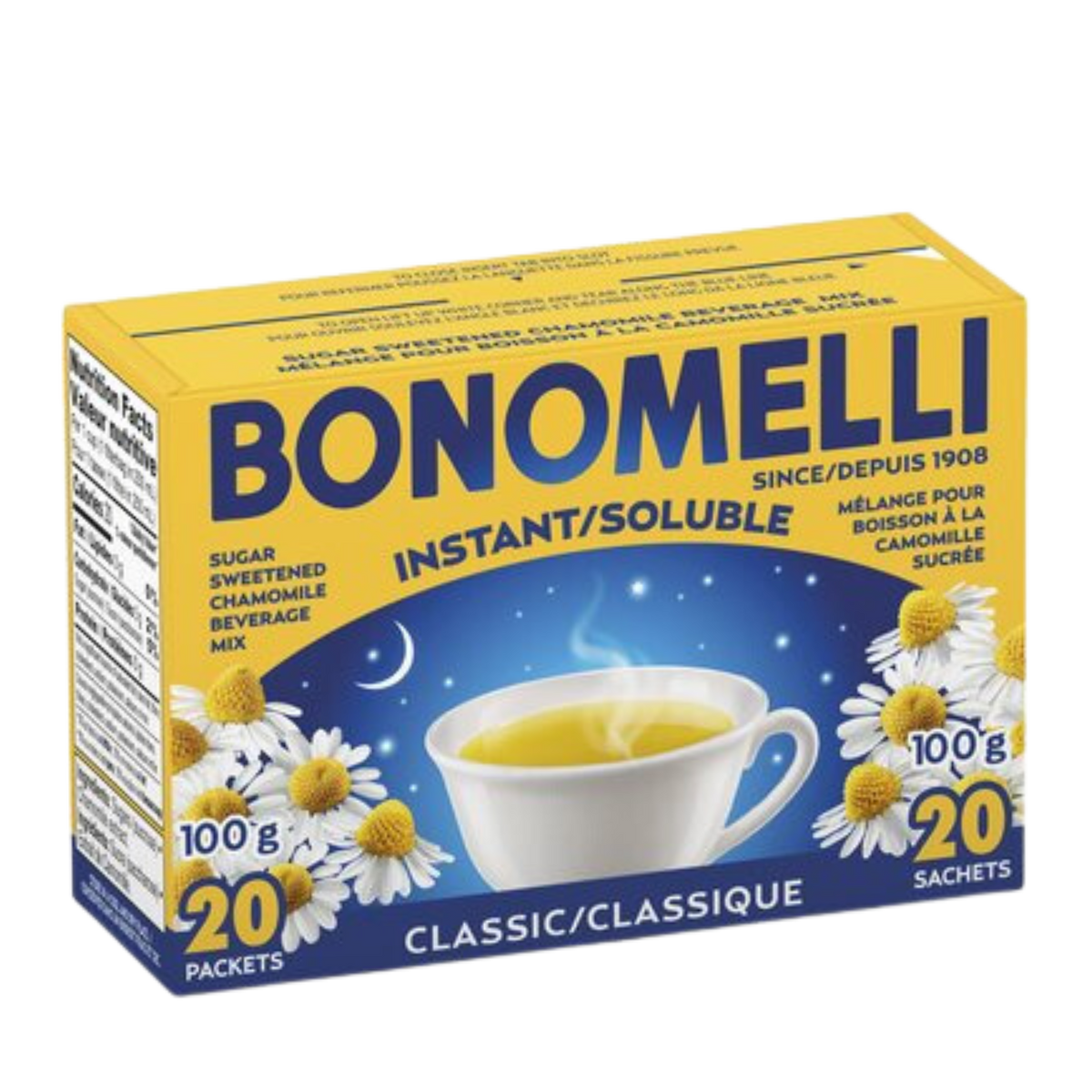 Bonomelli instant chamomile tea 20 packets Italian herbal infusion