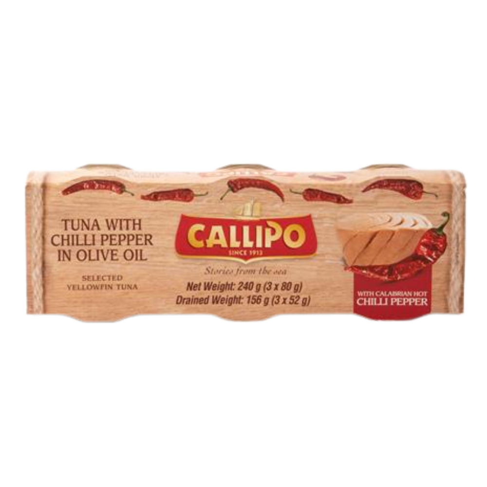 Callipo Tuna with Chilli Pepper in Olive Oil 3 × 80g cans