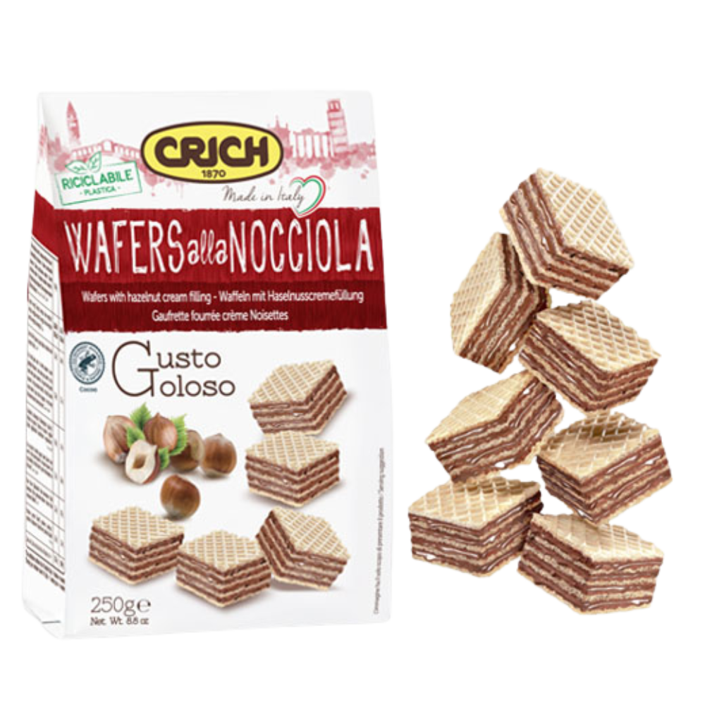 Crich Hazelnut Wafers 250g