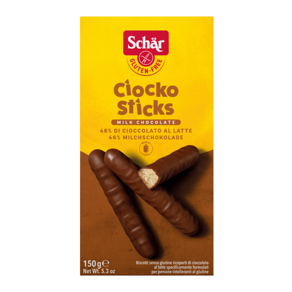 Schar Gluten Free Ciocko Sticks 150g chocolate wafer sticks