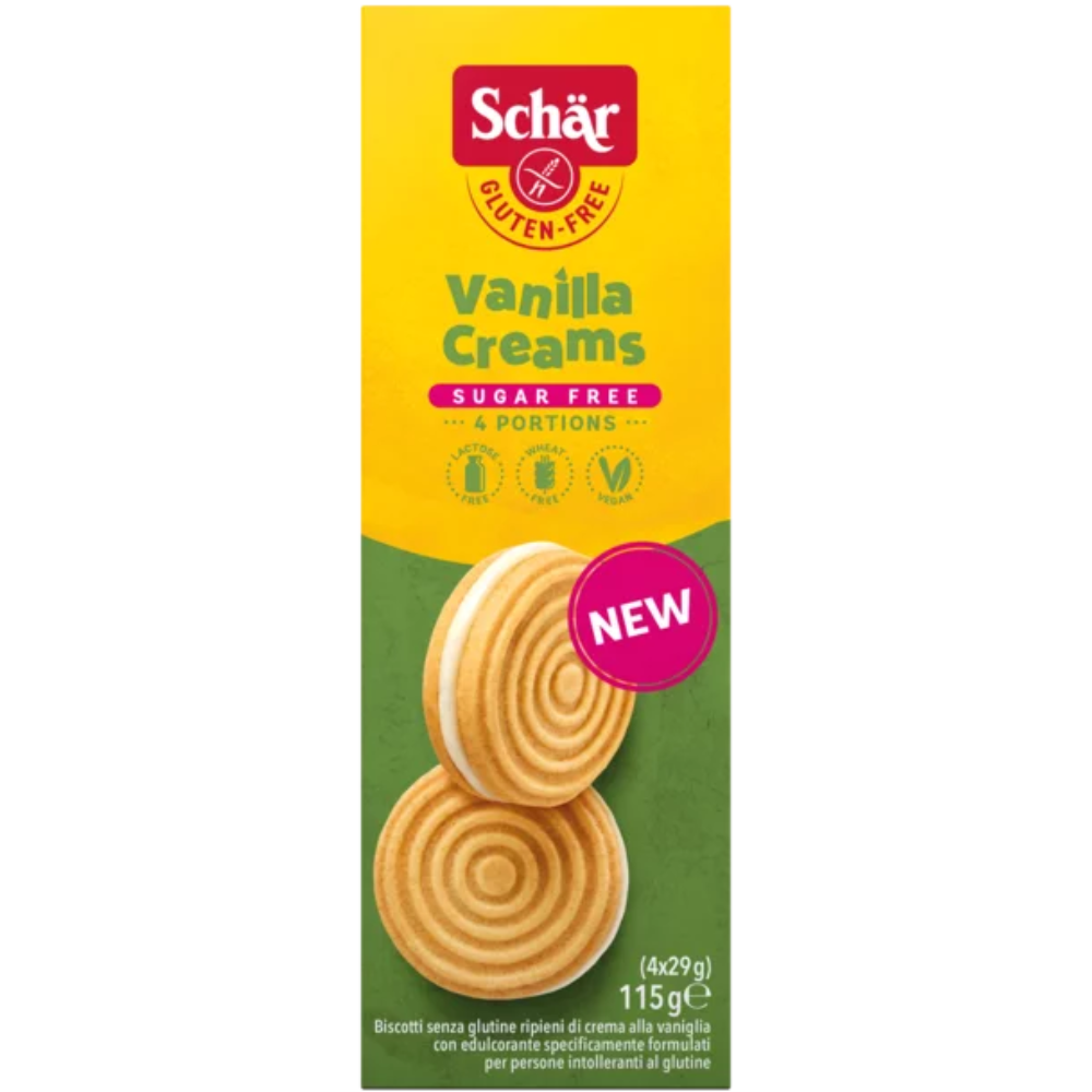 Schar Gluten Free Vegan Vanilla Creams 115g