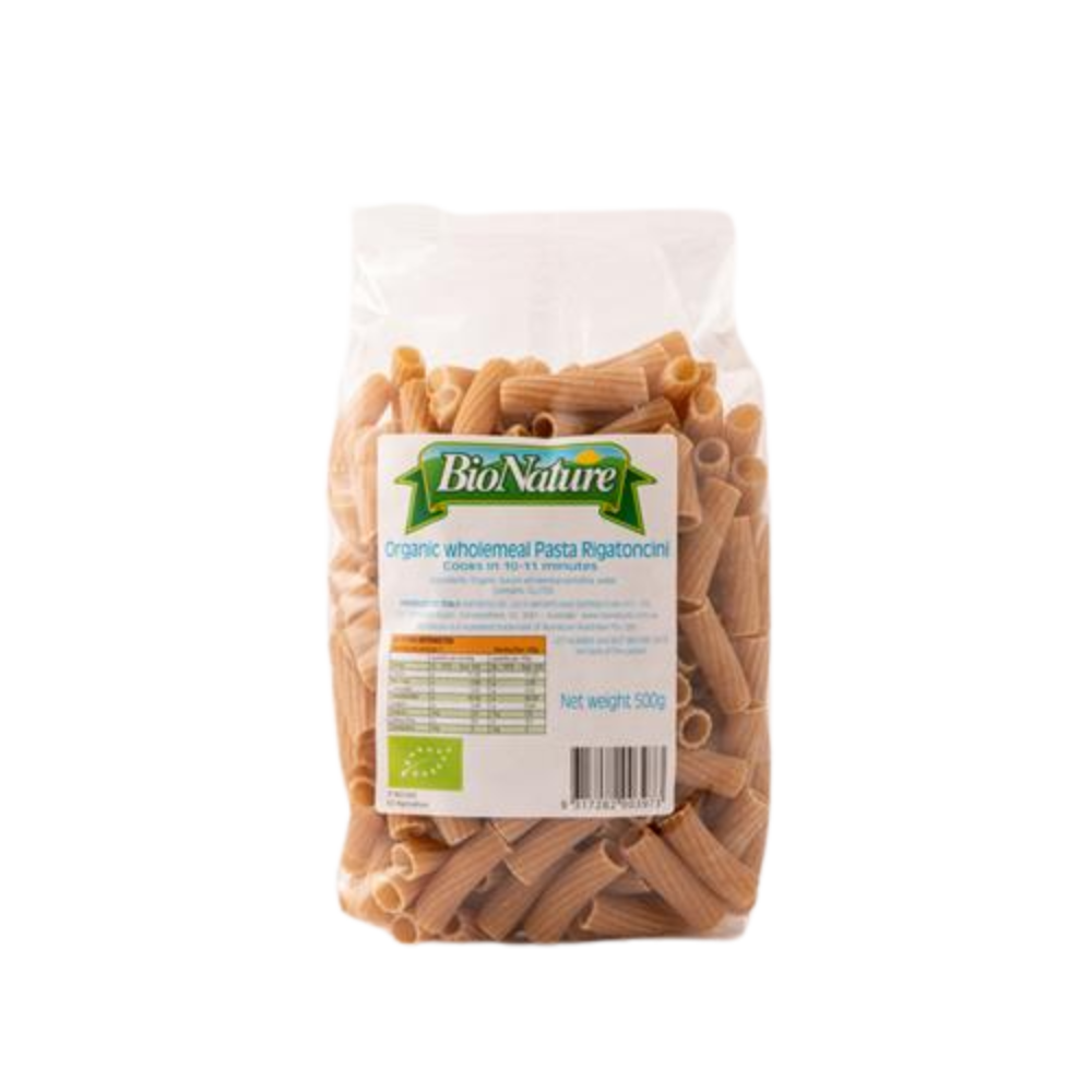 Bionature Wholemeal Organic Rigatoni 500g