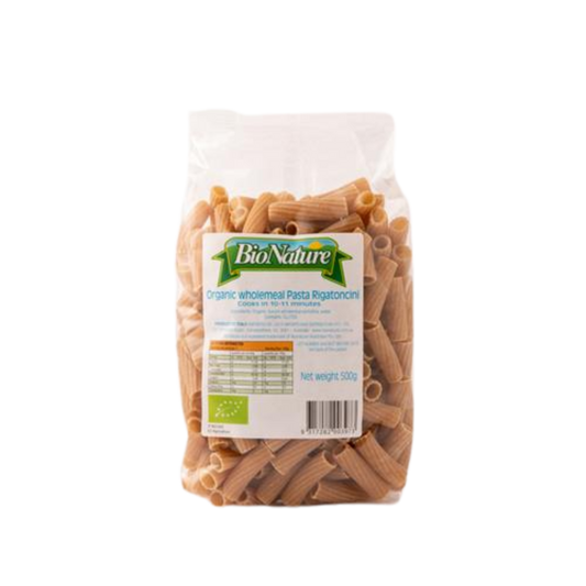 Bionature Wholemeal Organic Rigatoni 500g