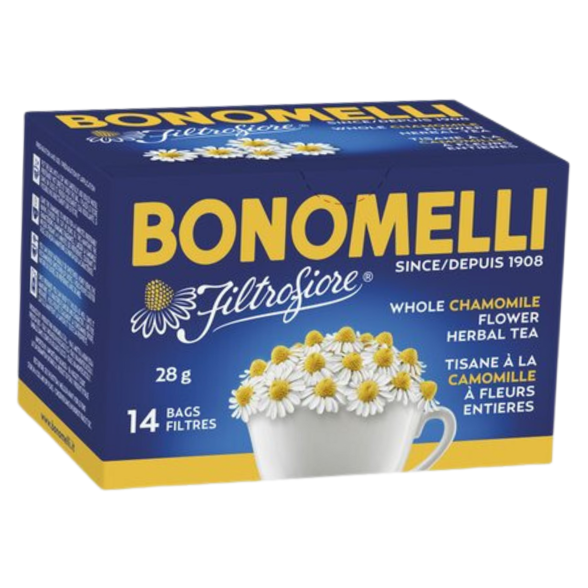 Bonomelli Filtrofiore unsifted chamomile tea 14 bags Italian herbal infusion