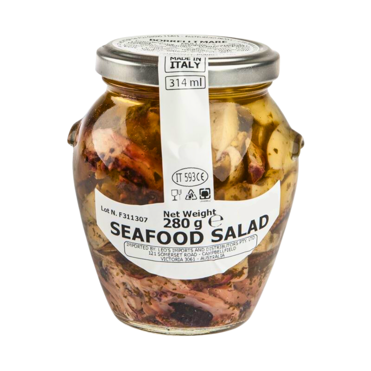 Borrelli Mare Seafood Salad 280g Italian marinated seafood mix