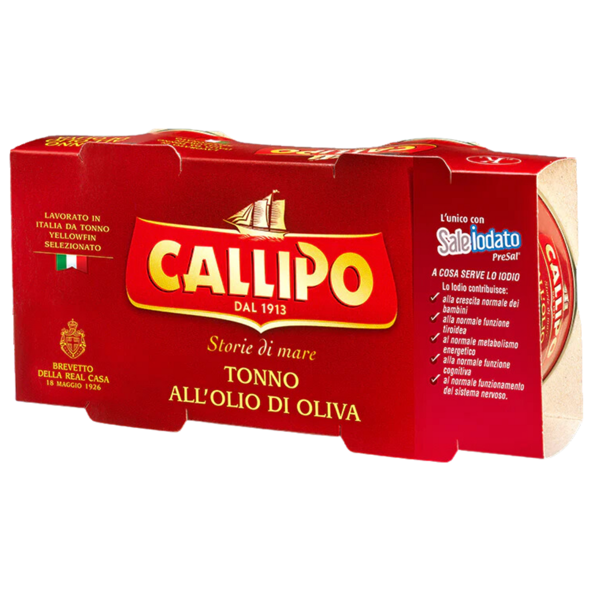 Callipo Tuna in Olive Oil 2 × 160g Italian yellowfin tuna