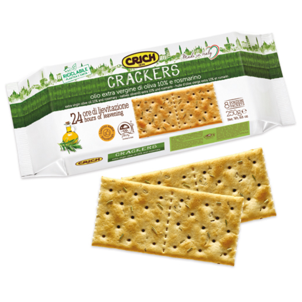 Crich Extra Virgin Oil and Rosemary Crackers 250g
