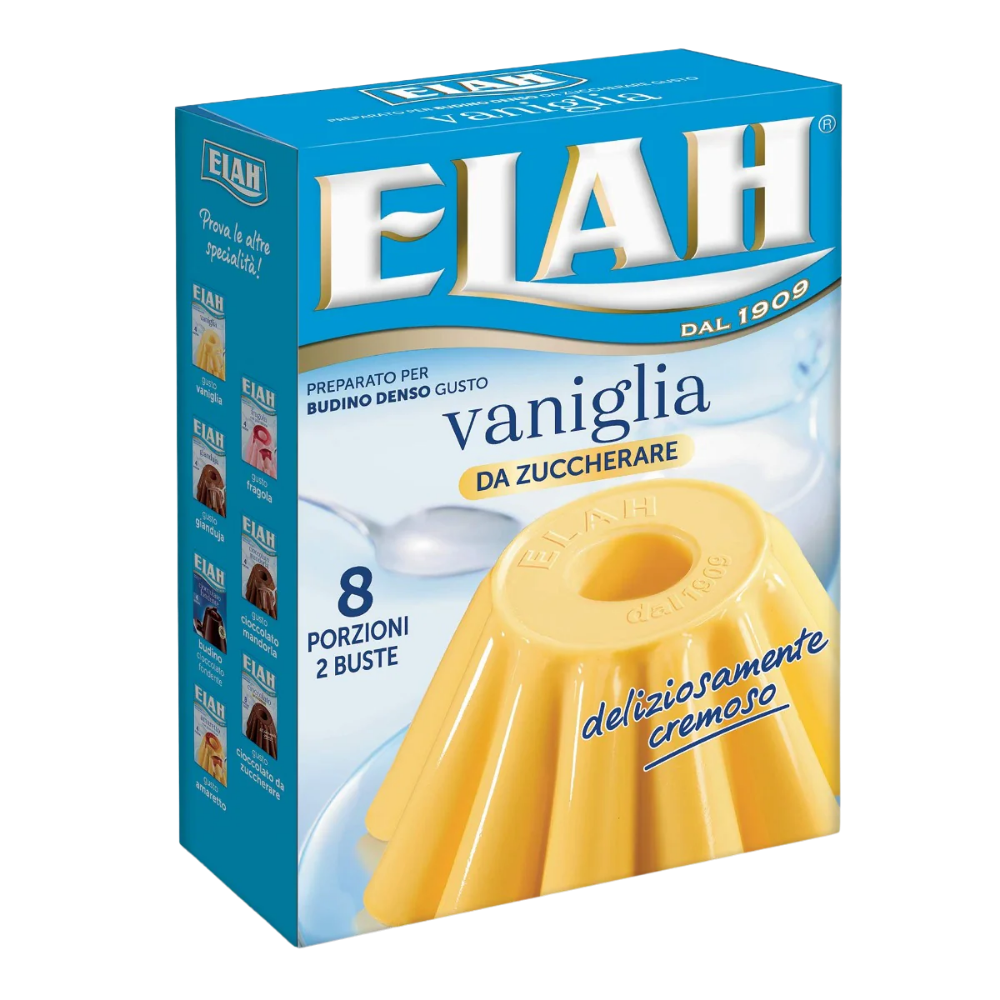Elah Preparato per Budino Denso alla Vaniglia Senza Zucchero - Vanilla Pudding 88g