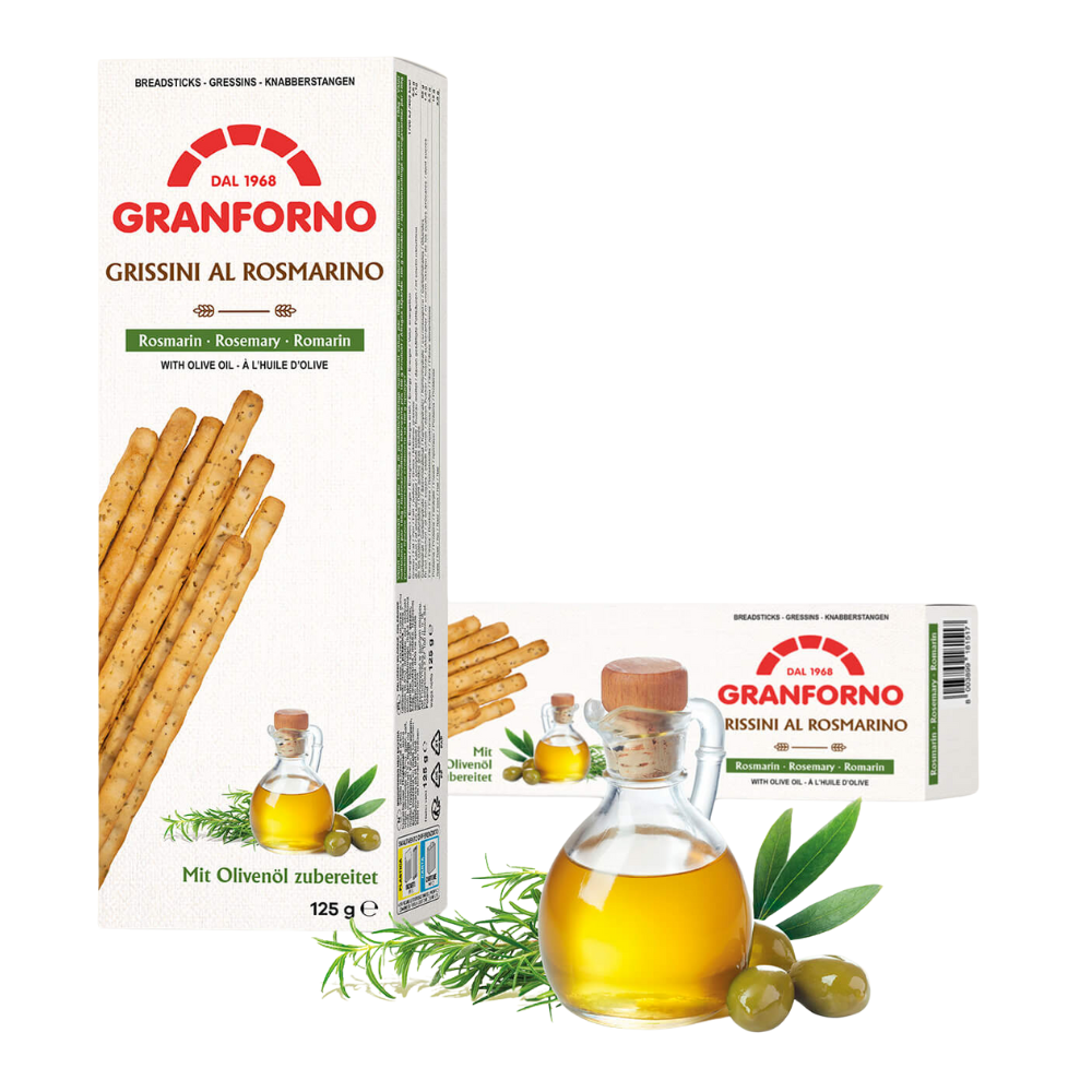 Granforno Grissini Rosmarino - Rosemary Breadsticks 125g