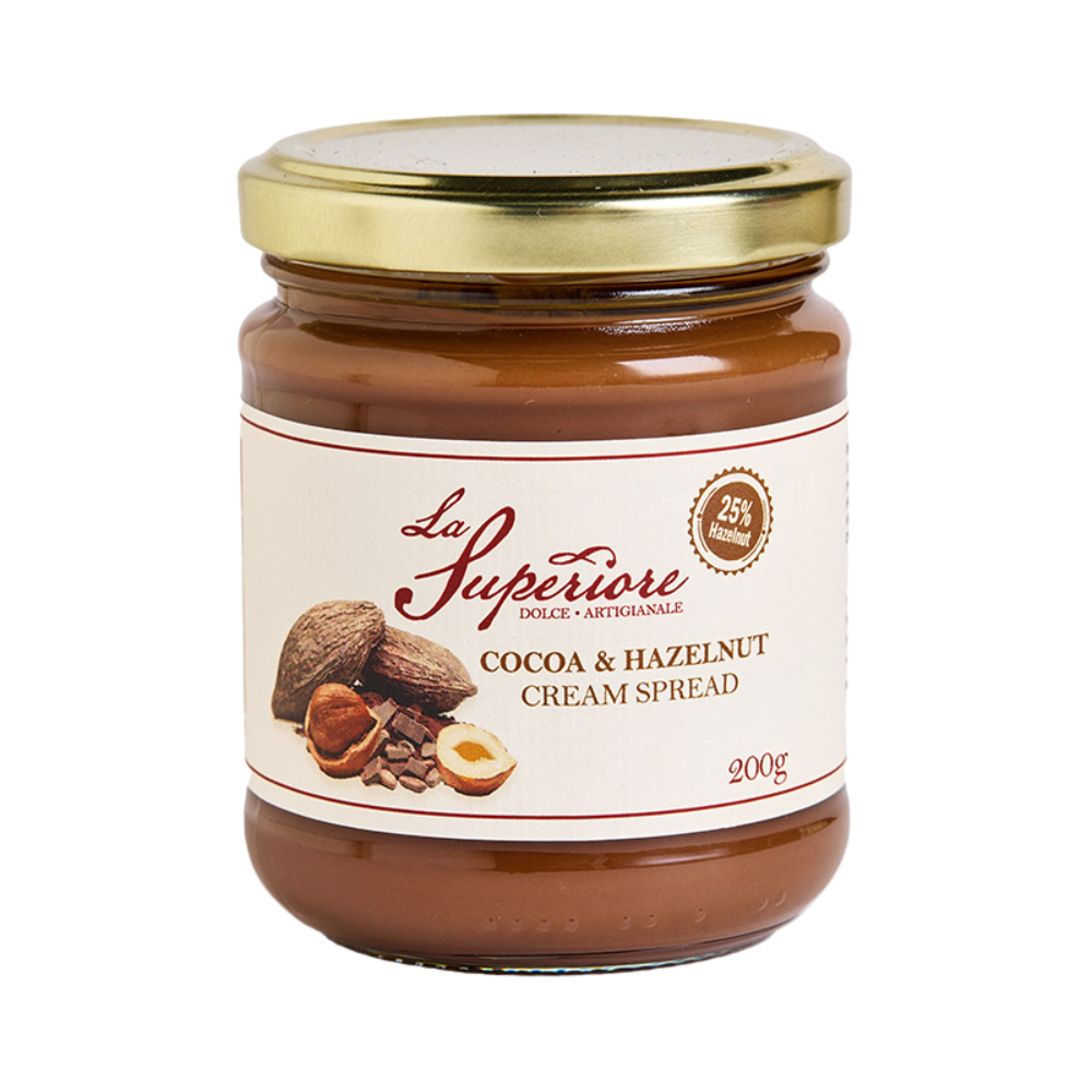 La Superiore Crema di Nocciole & Cacao - Cocoa & Hazelnut Spread 200g
